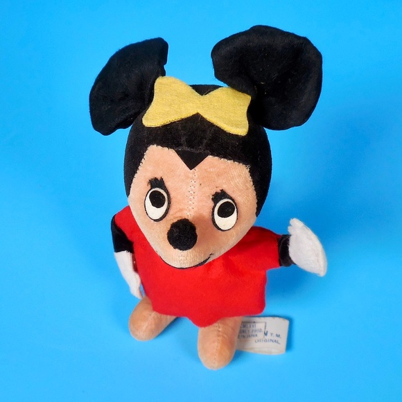 VTG 60s Original Disney Mickey Minnie Mouse Mini Stuffed Toy Disneyland CA MCM - Picture 3 of 13
